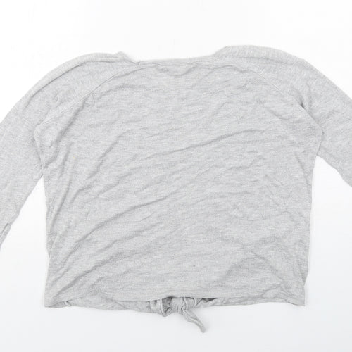 NEXT Womens Grey Round Neck Viscose Pullover Jumper Size 12