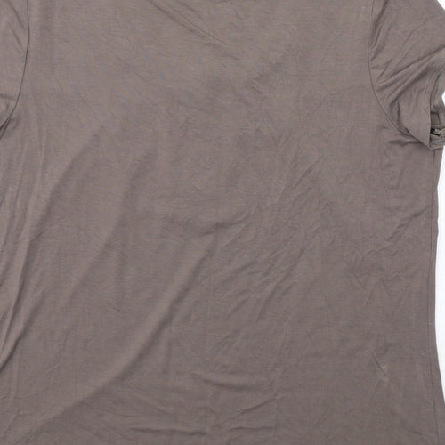 Autograph Womens Brown Viscose Basic Blouse Size 18 Scoop Neck