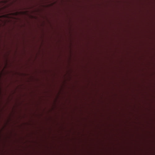 Select Womens Red Viscose Basic T-Shirt Size 10 Boat Neck