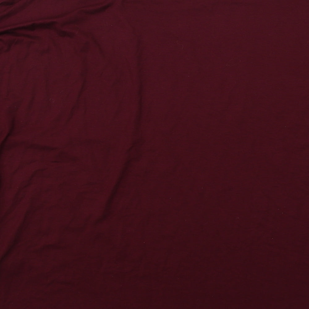 Select Womens Red Viscose Basic T-Shirt Size 10 Boat Neck