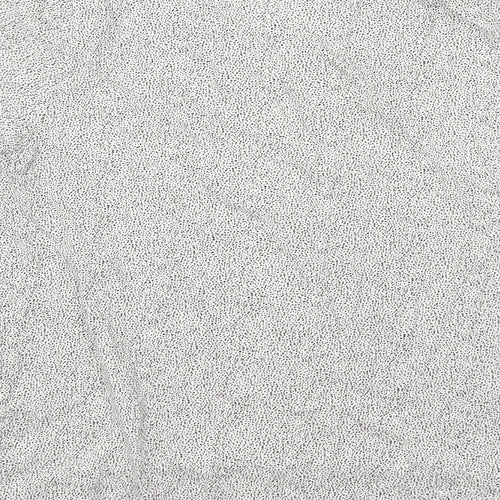 H&M Womens White Animal Print Cotton Basic T-Shirt Size S Boat Neck - Spotted