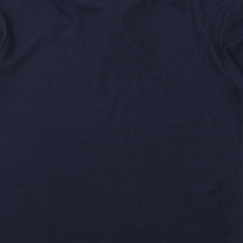 Slazenger Mens Blue Polyester Polo Size M Collared Button