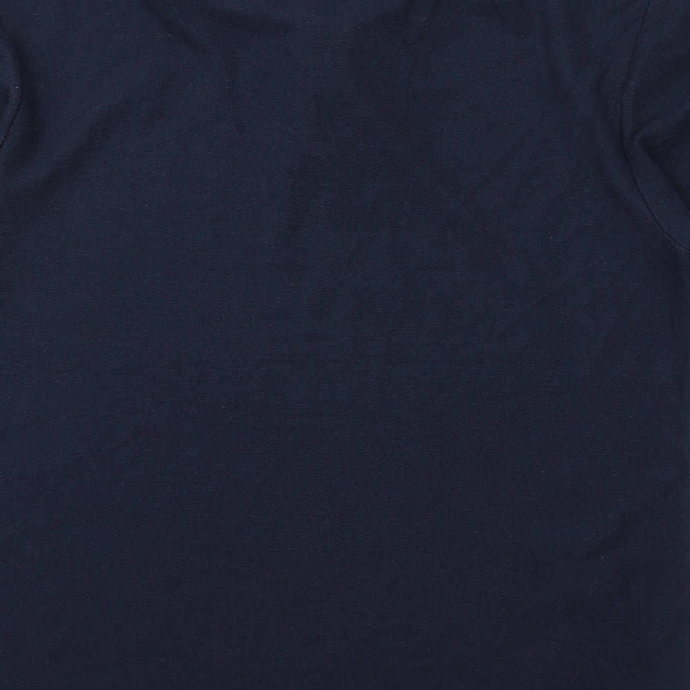 Slazenger Mens Blue Polyester Polo Size M Collared Button