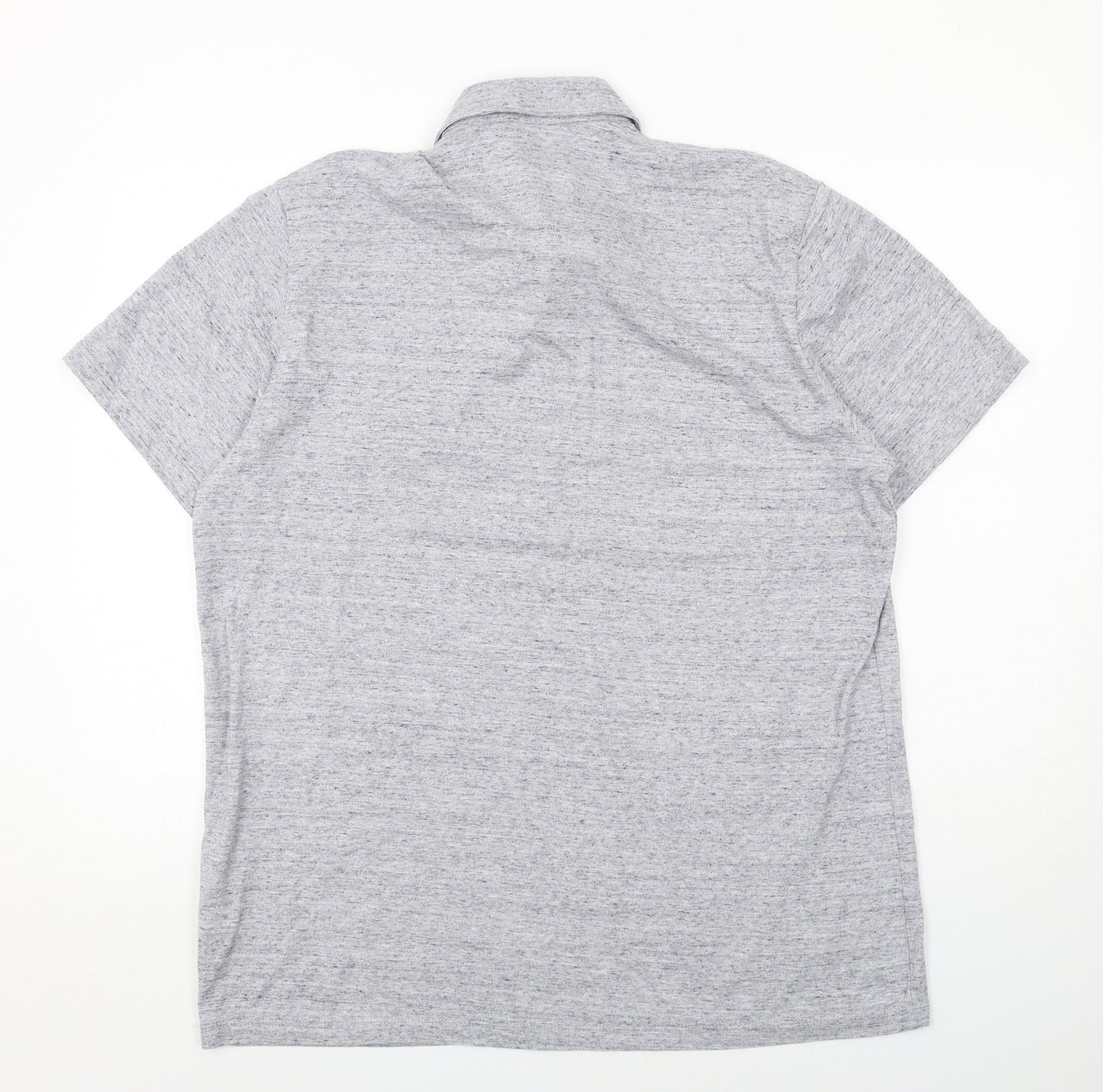 NEXT Mens Grey Cotton Polo Size XL Collared Button