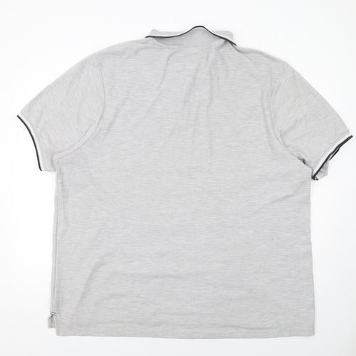 Slazenger Mens Grey Polyester Polo Size 3XL Collared Button