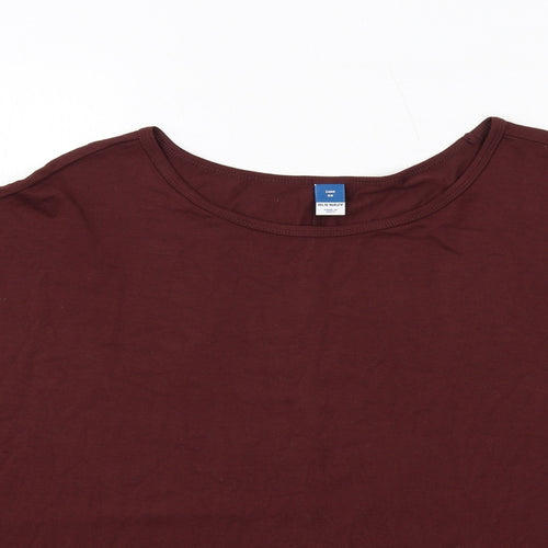 Old Navy Womens Brown Viscose Basic T-Shirt Size 2XL Round Neck