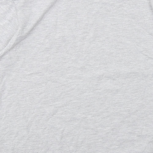 H&M Womens Grey Cotton Basic T-Shirt Size S Crew Neck - Harvard