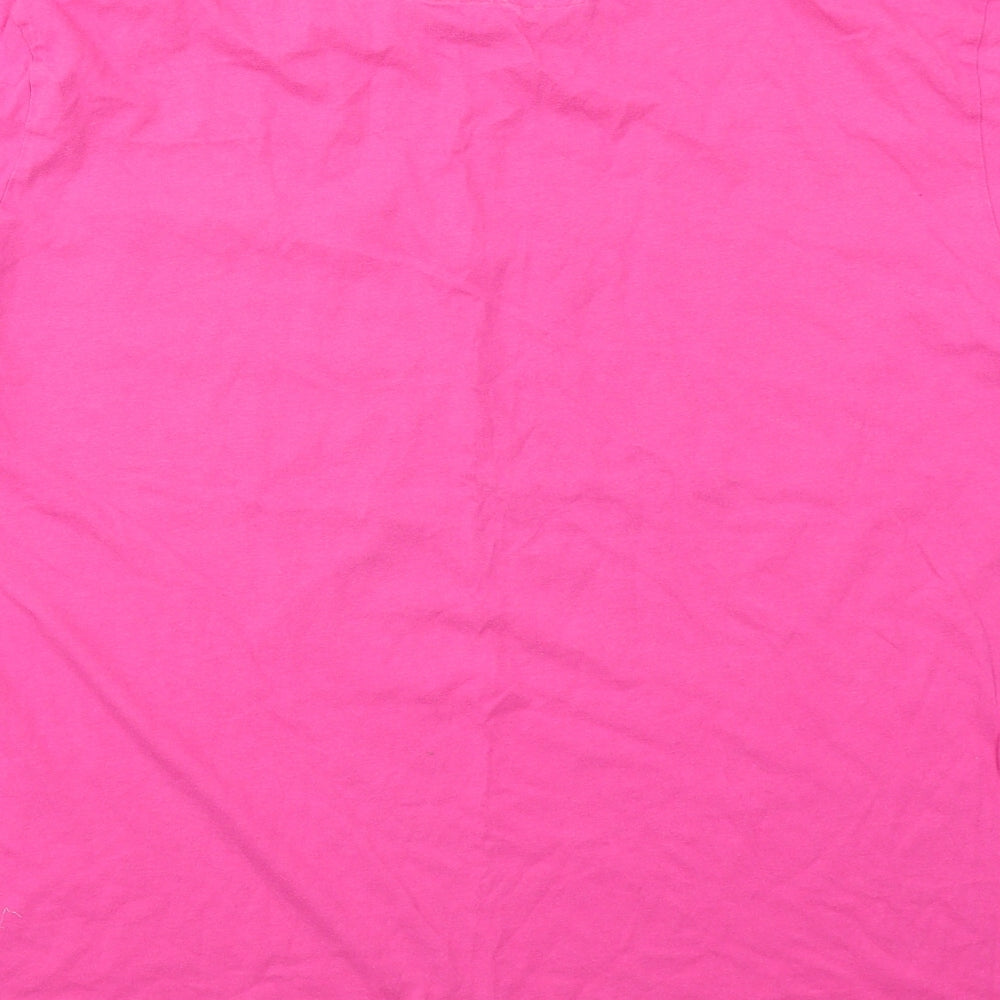 Jack Wills Womens Pink Cotton Basic T-Shirt Size XL Round Neck - Unisex