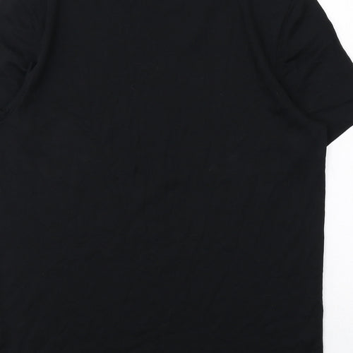 Michael Kors Mens Black Cotton T-Shirt Size M Round Neck