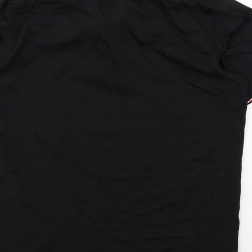 Uniqlo Mens Black Polyester Polo Size L Collared Button