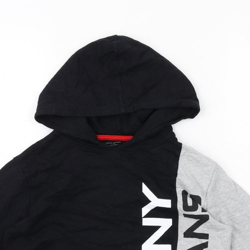 DKNY Boys Black Cotton Pullover Hoodie Size 8 Years Pullover