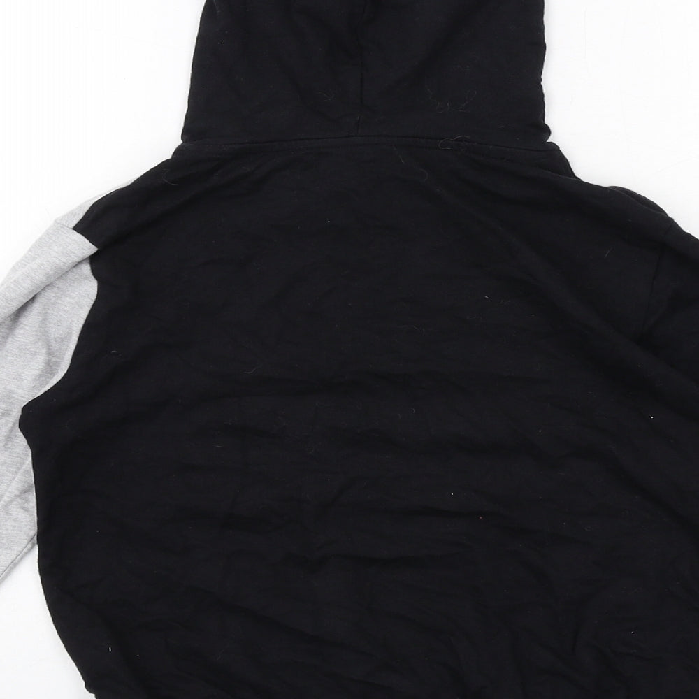 DKNY Boys Black Cotton Pullover Hoodie Size 8 Years Pullover