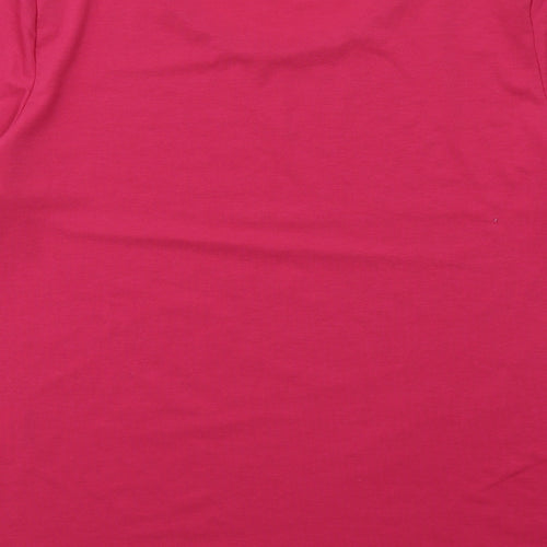 Rohan Womens Pink Polyester Basic T-Shirt Size 16 Round Neck