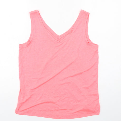NEXT Womens Pink Viscose Basic Tank Size 12 V-Neck