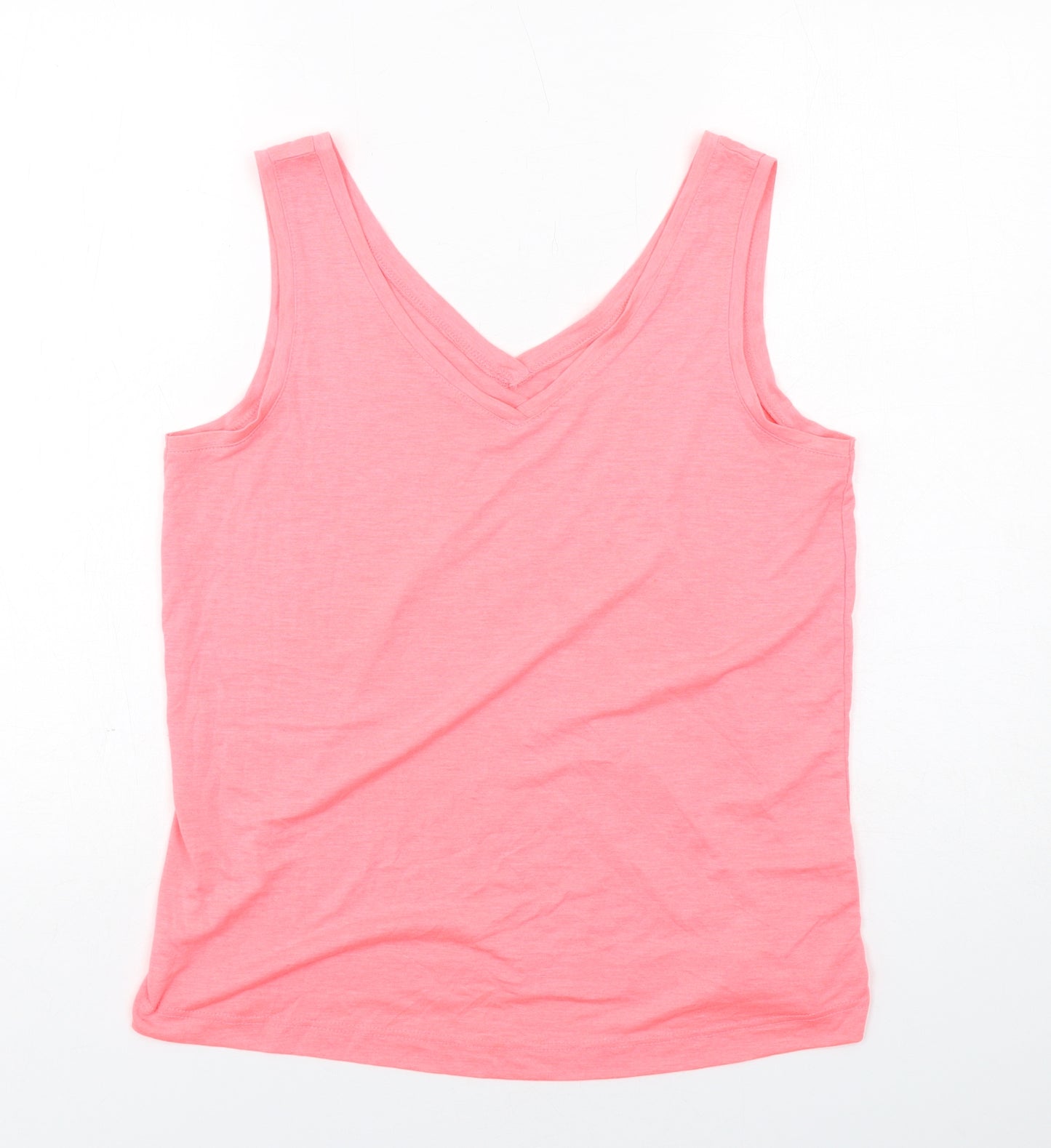 NEXT Womens Pink Viscose Basic Tank Size 12 V-Neck