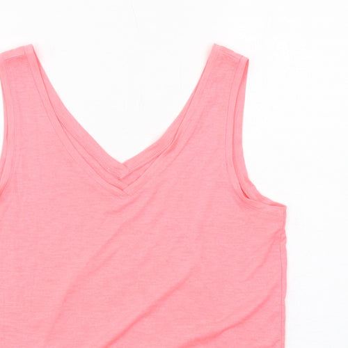 NEXT Womens Pink Viscose Basic Tank Size 12 V-Neck