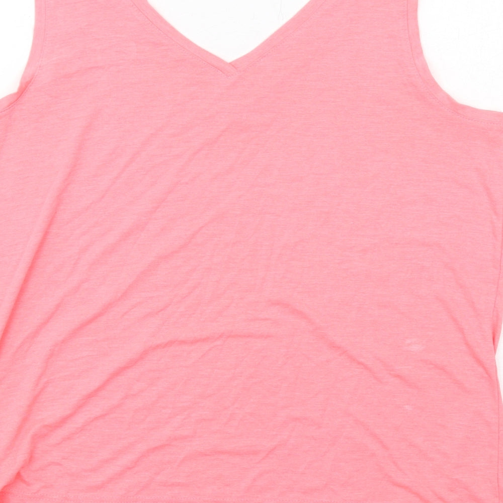 NEXT Womens Pink Viscose Basic Tank Size 12 V-Neck