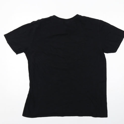 Spyro Mens Black Cotton T-Shirt Size L Round Neck - Spyro