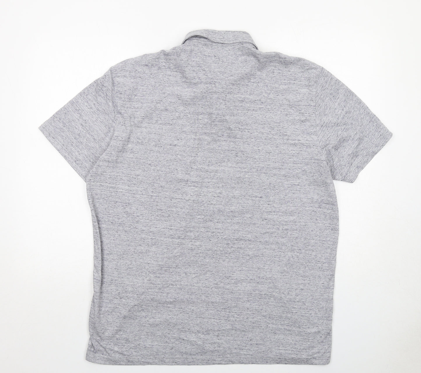 NEXT Mens Grey Cotton Polo Size XL Collared Button