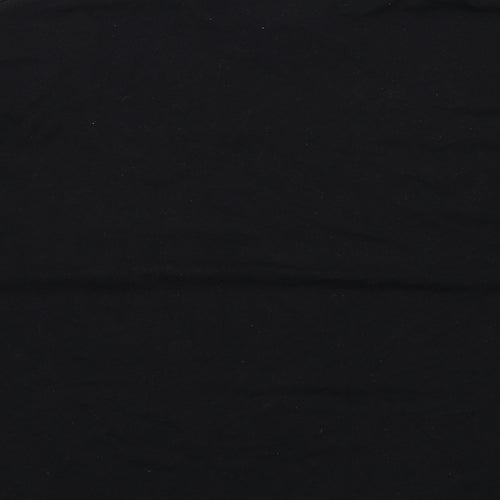 COLLUSION Womens Black Cotton Basic T-Shirt Size XL Round Neck - Skull