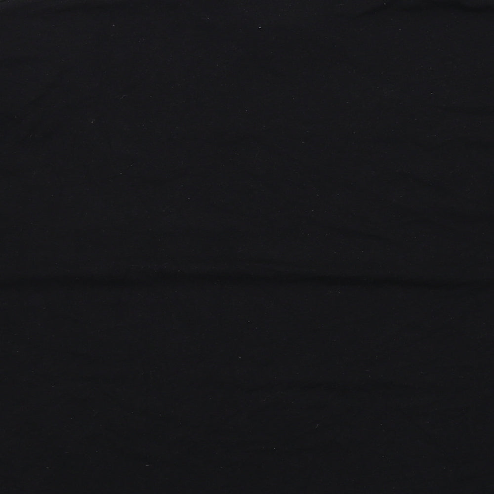 COLLUSION Womens Black Cotton Basic T-Shirt Size XL Round Neck - Skull