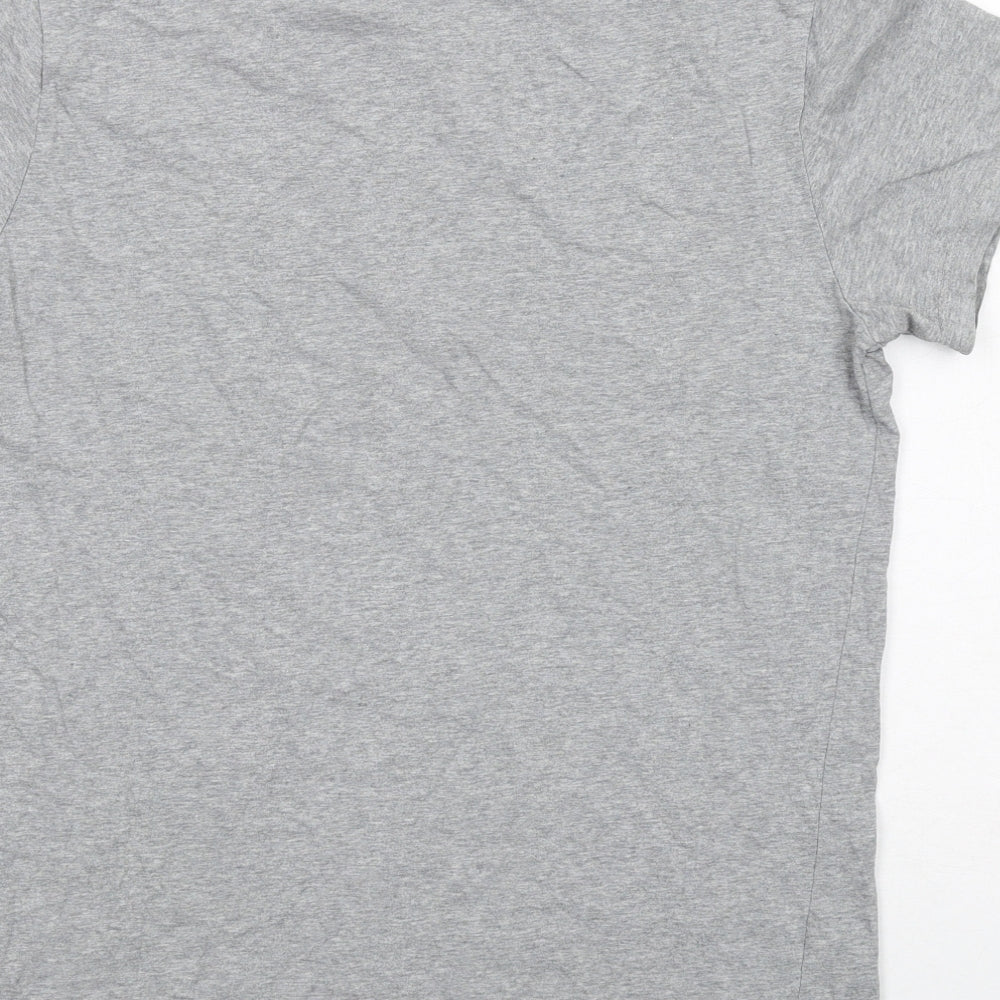 Timberland Mens Grey Cotton T-Shirt Size M Round Neck