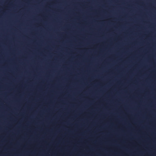 M&Co Womens Blue Cotton Basic T-Shirt Size 16 Round Neck