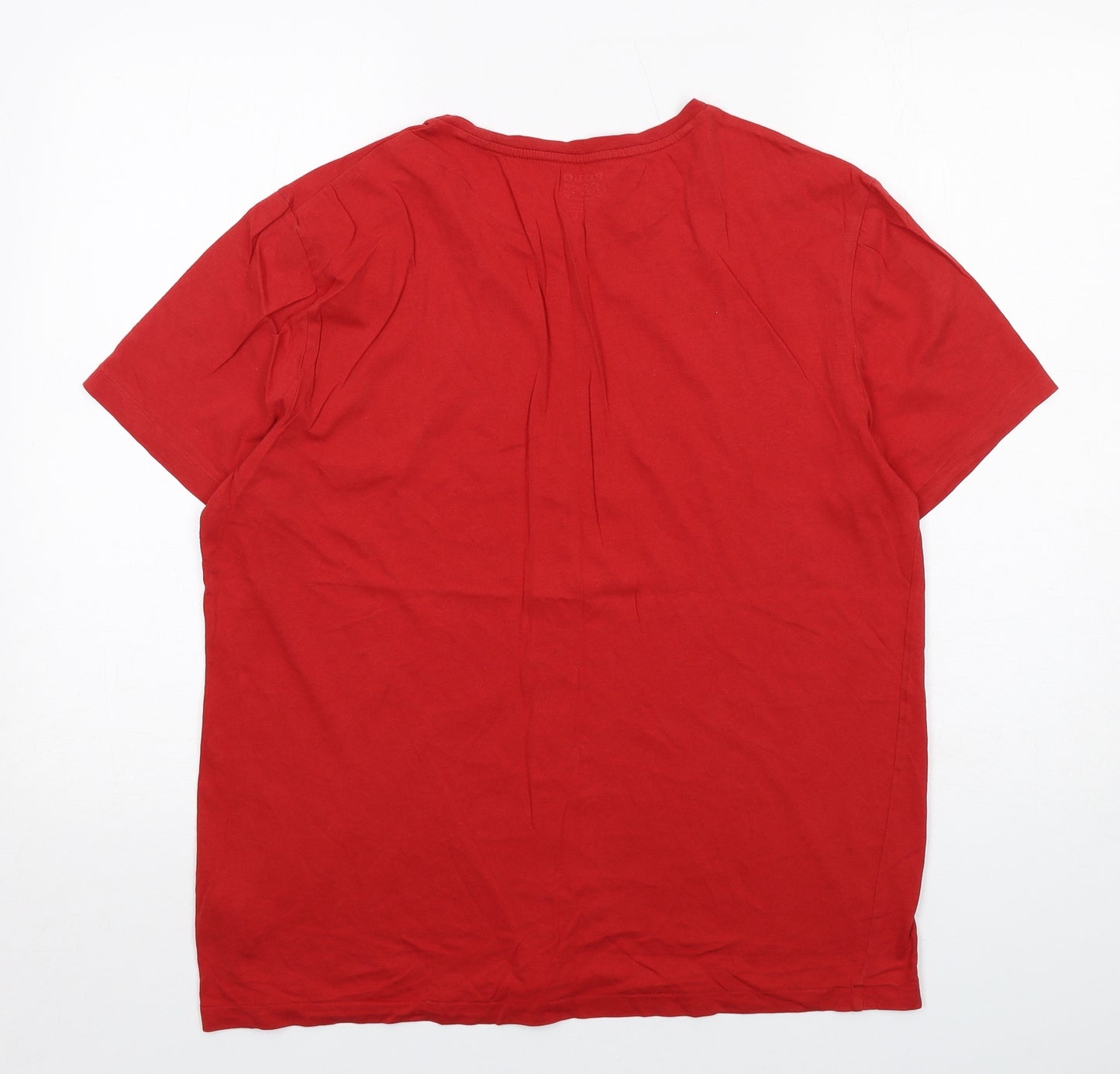 Polo Ralph Lauren Mens Red Cotton T-Shirt Size L Round Neck
