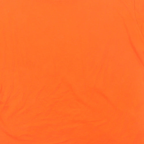 Calvin Klein Mens Orange Cotton T-Shirt Size M Round Neck