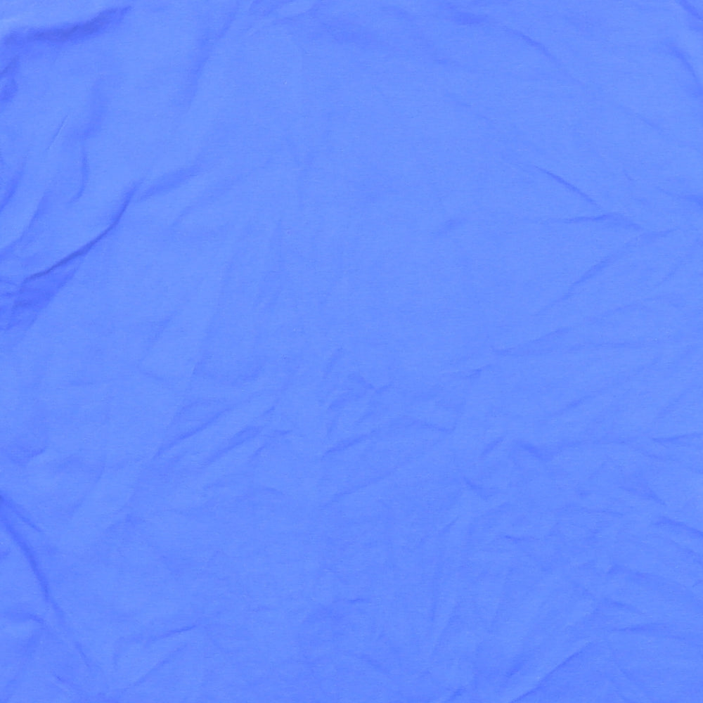 Lands' End Womens Blue Cotton Basic T-Shirt Size 14 Round Neck - Size 14-16