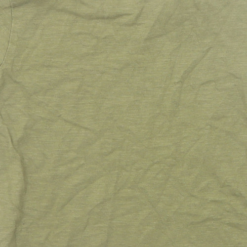 NEXT Boys Green Cotton Basic T-Shirt Size 2-3 Years Round Neck Pullover - Dinosaur