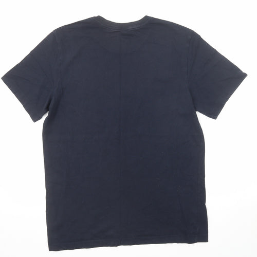 Nike Mens Blue Polyester T-Shirt Size M Round Neck