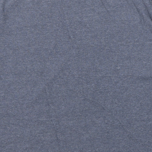 Superdry Mens Blue Cotton T-Shirt Size L Round Neck