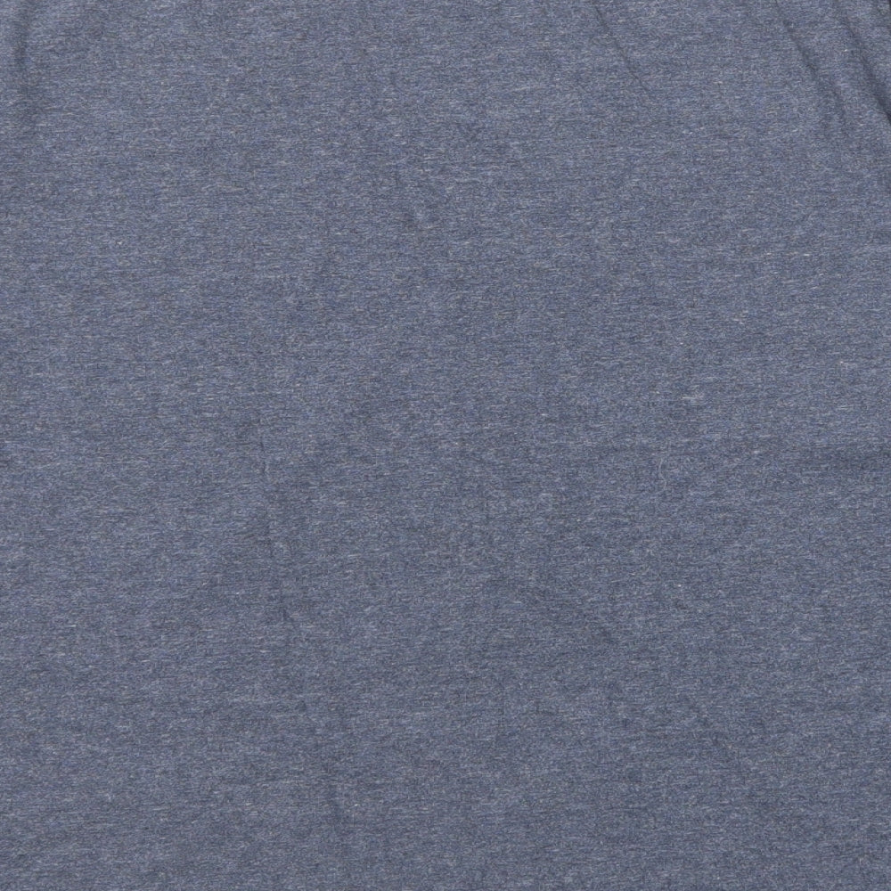 Superdry Mens Blue Cotton T-Shirt Size L Round Neck
