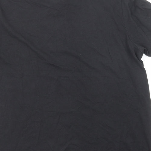 Lyle & Scott Mens Black Cotton Polo Size 2XL Collared Button
