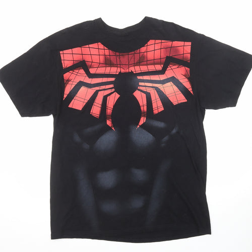 Marvel Mens Black Polyester T-Shirt Size XL Round Neck - Venom