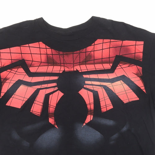 Marvel Mens Black Polyester T-Shirt Size XL Round Neck - Venom