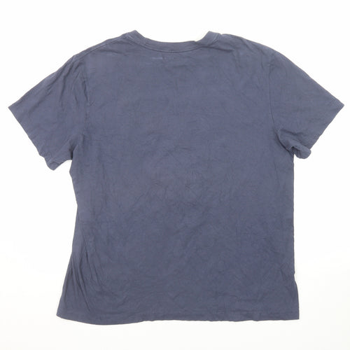 Nike Mens Blue Polyester T-Shirt Size L Round Neck - Just Do It
