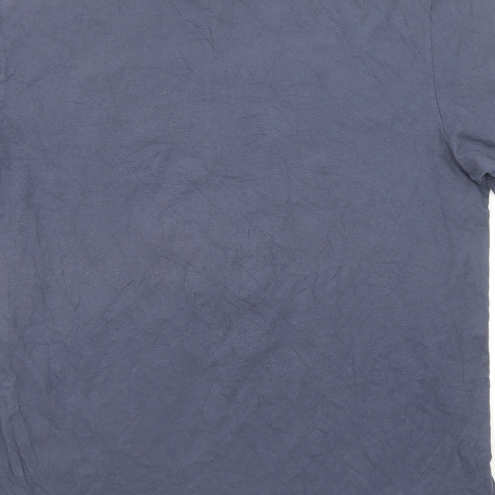 Nike Mens Blue Polyester T-Shirt Size L Round Neck - Just Do It