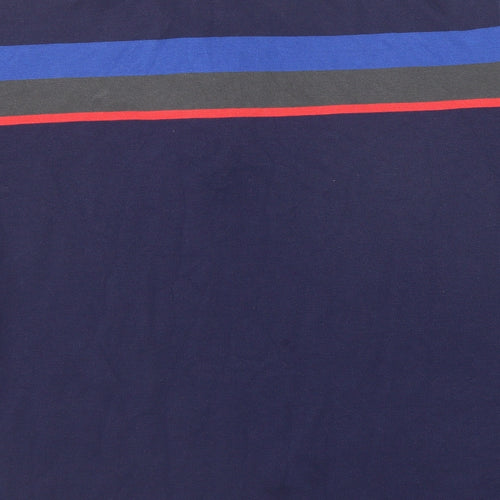 Bewley & Ritch Mens Blue Colourblock Cotton Polo Size 2XL Collared Button