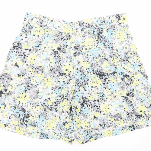 Marks and Spencer Womens Multicoloured Geometric Viscose Culotte Shorts Size 16 Regular Pull On