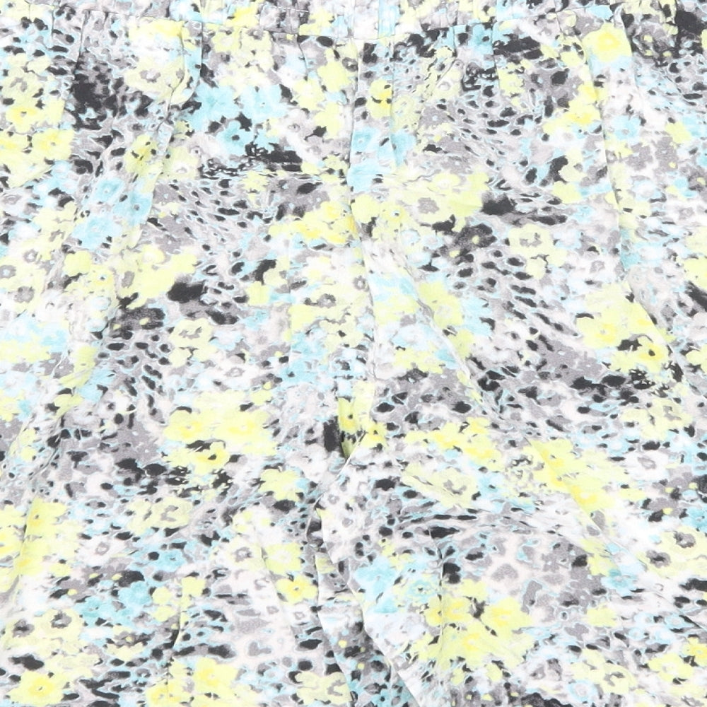 Marks and Spencer Womens Multicoloured Geometric Viscose Culotte Shorts Size 16 Regular Pull On