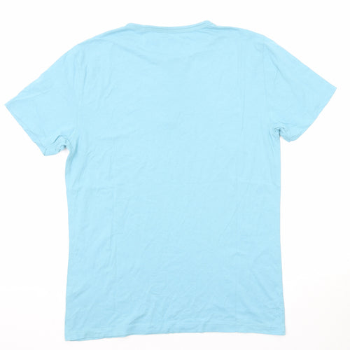 NEXT Mens Blue Cotton T-Shirt Size M Round Neck