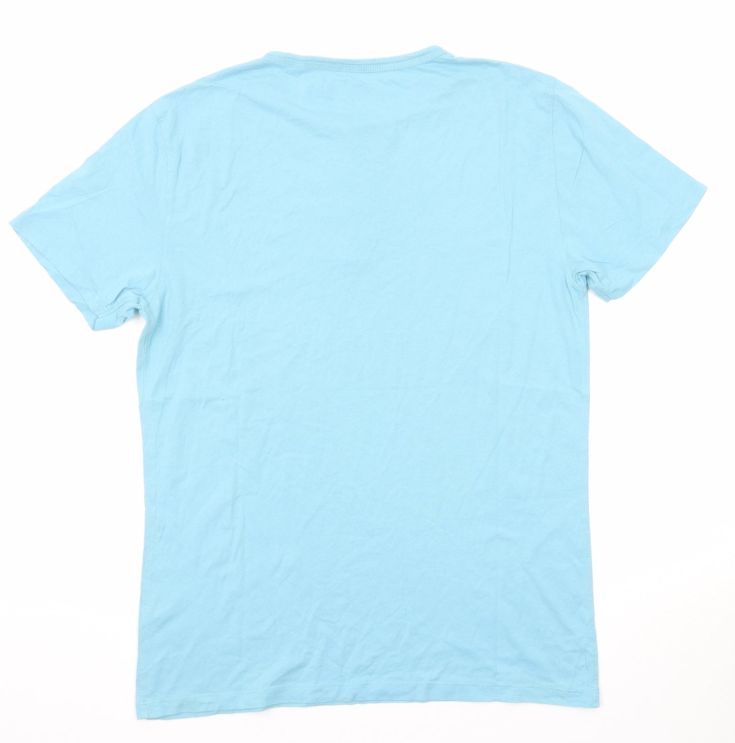 NEXT Mens Blue Cotton T-Shirt Size M Round Neck