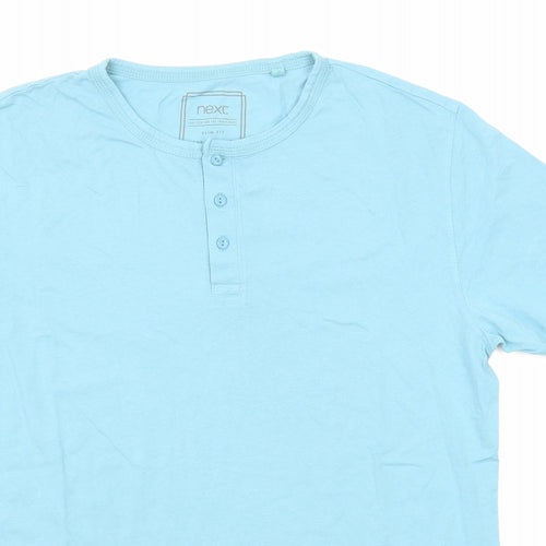 NEXT Mens Blue Cotton T-Shirt Size M Round Neck