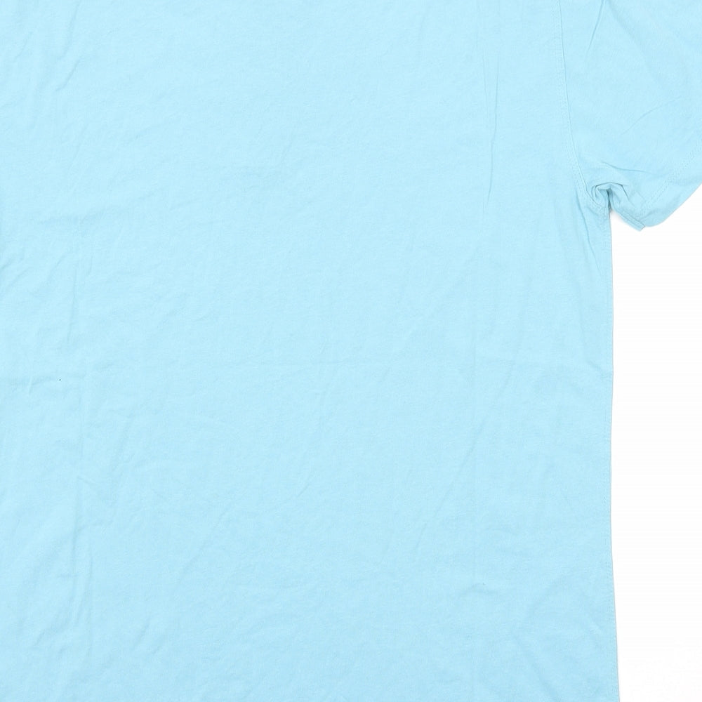 NEXT Mens Blue Cotton T-Shirt Size M Round Neck
