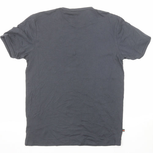 Luke Boys Grey Cotton Basic T-Shirt Size 14-15 Years Round Neck Pullover