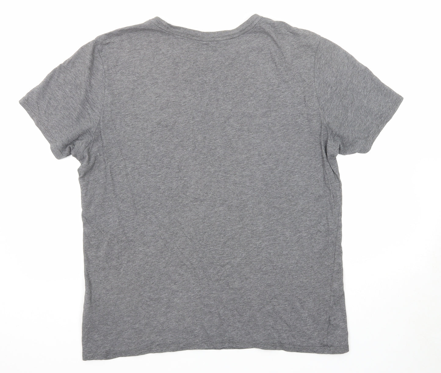Nike Mens Grey Cotton T-Shirt Size L Round Neck - Just Do It