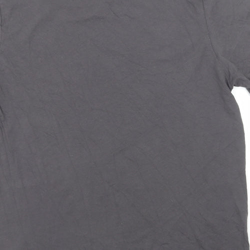 HUGO BOSS Mens Grey Cotton T-Shirt Size XL Round Neck