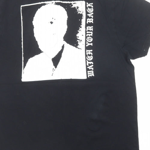 VANS Mens Black Cotton T-Shirt Size M Round Neck